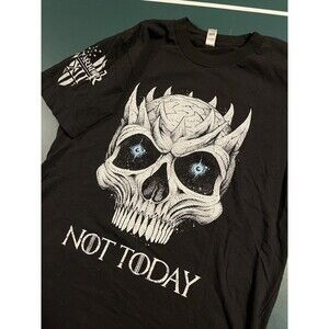 Warrior XII Not Today Men’s Short Sleeve T-Shirt Tee SMALL Military Norse Horror